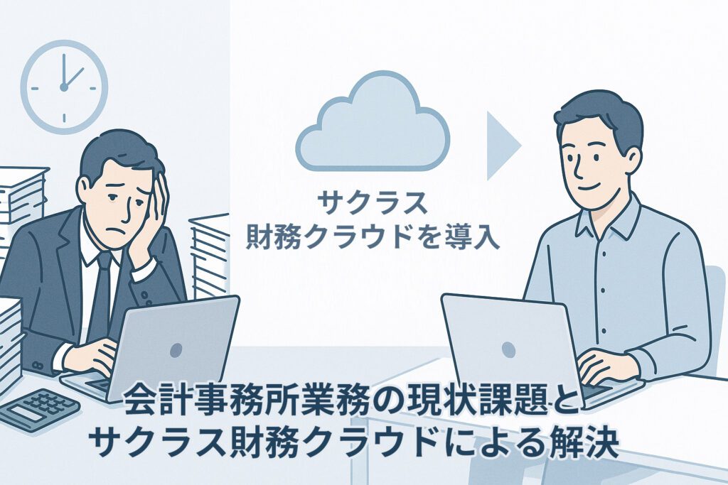 会計事務所業務の現状課題とサクラス財務クラウドによる解決