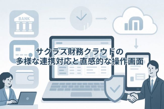 サクラス財務クラウドの多様な連携対応と直感的な操作画面