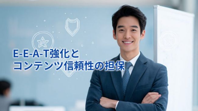 E-E-A-T強化とコンテンツ信頼性の担保