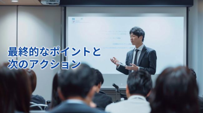 最終的なポイントと次のアクション