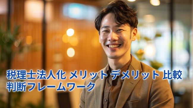 税理士法人化 メリット デメリット 比較 — 判断フレームワーク