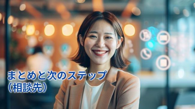 まとめと次のステップ（相談先）