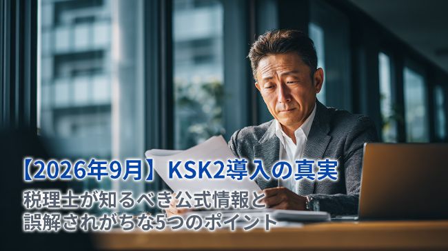 【2026年9月】KSK2導入の真実 - 税理士が知るべき公式情報と誤解されがちな5つのポイント