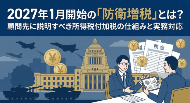 2027年1月開始の「防衛増税」とは?顧問先に説明すべき所得税付加税の仕組みと実務対応