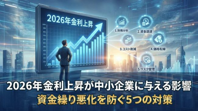 2026年金利上昇が中小企業に与える影響|資金繰り悪化を防ぐ5つの対策