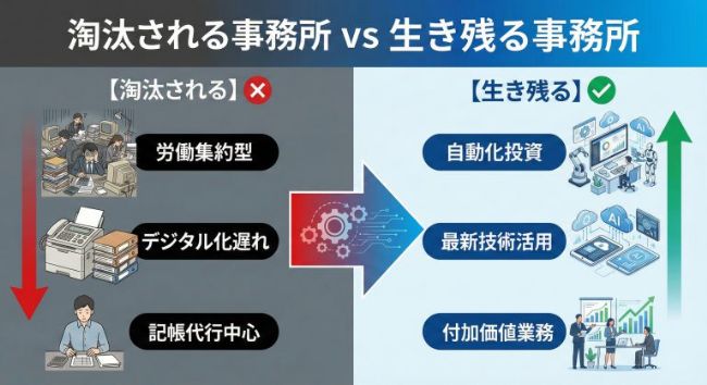 淘汰される事務所vs生き残る事務所