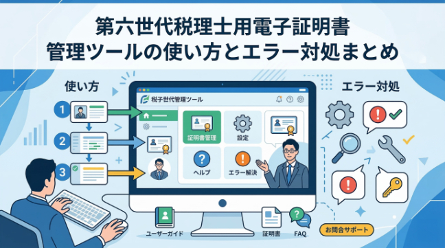 第六世代税理士用電子証明書 管理ツールの使い方とエラー対処まとめ