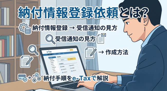 納付情報登録依頼とは？受信通知の見方・作成方法・納付手順をe-Taxで解説