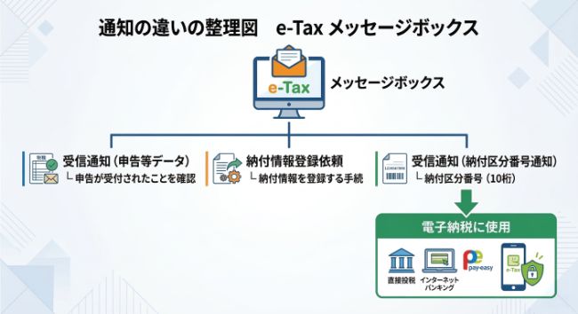 通知の違いの整理図