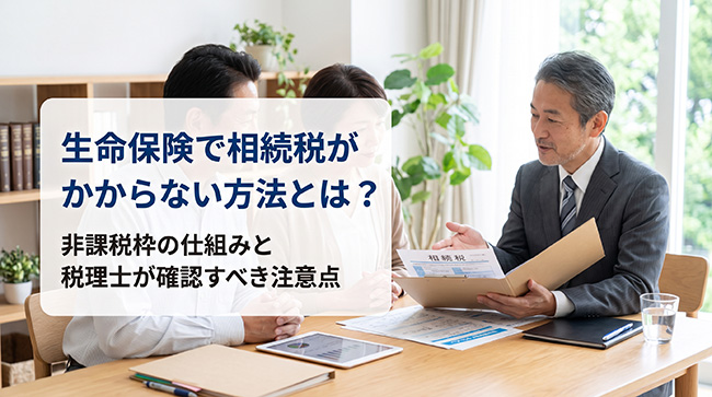 生命保険で相続税がかからない方法とは？非課税枠の仕組みと税理士が確認すべき注意点