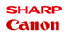 SHARPとCanonのロゴ