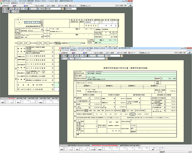 申告書作成画面イメージ
